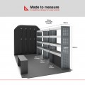 Peugeot Boxer 2006 on LWB Extra High Roof (L3H3) - Rhino MR4 3 Bay Internal Van Racking